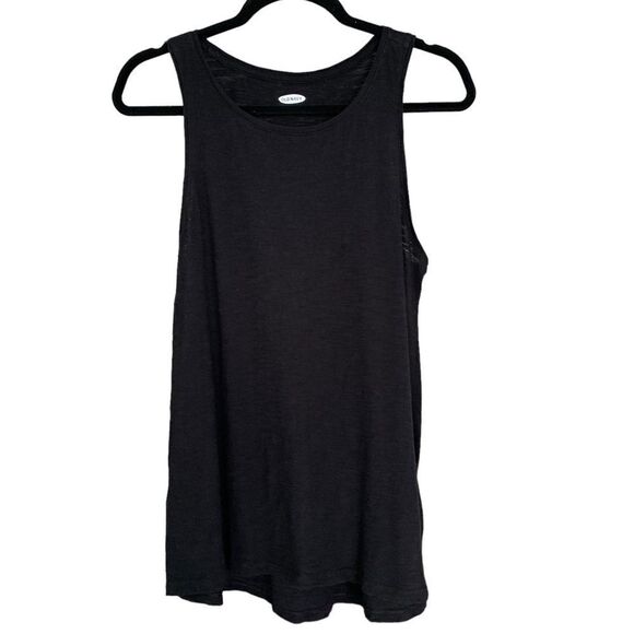 Old Navy Women’s EveryWear Crew Neck Luxe Sleeveless Black Tank Top Size Medium - Picture 5 of 9